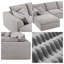 Canapé modulaire en forme de U de 142 po sans os avec repose-pieds - canapé de luxe en chenille à nuage, 6 places extra larges et profondes, livraison entièrement compressée et aucun assemblage requis-939868027