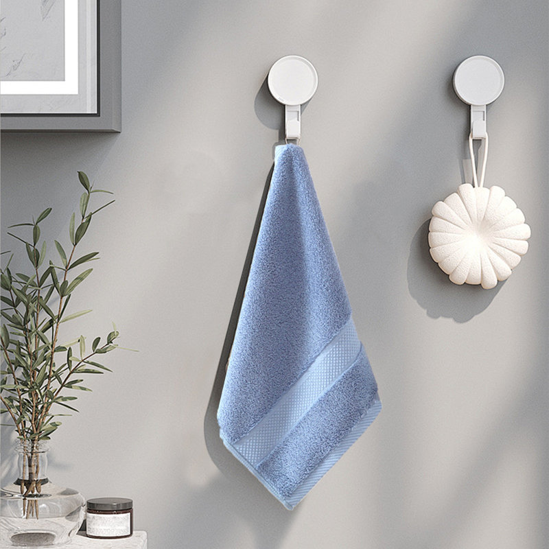 Soft Thick Absorbent Hand Towel For Bathroom, Quick Drying Polyester Towel For Home And Gift, 29.1x13.7in Light Blue