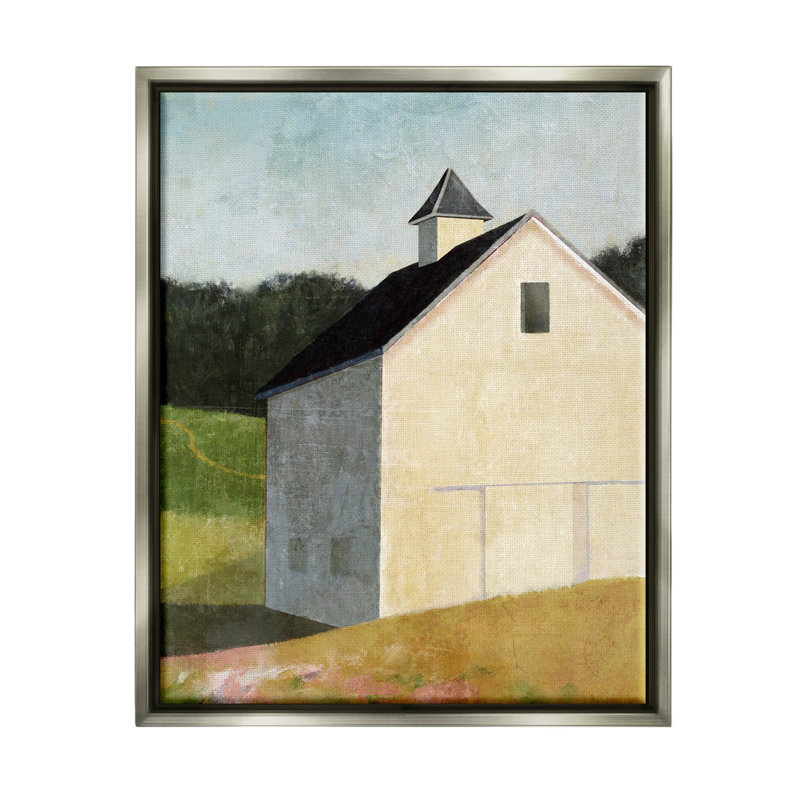 «Countryside Hills Barn Scenery» par Suzanne Nicoll - peinture sur toile, H 21 po x l 17 po x P 1,7 po