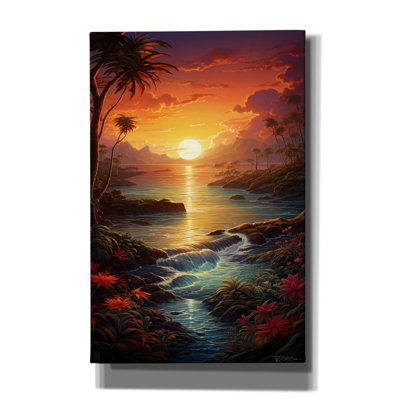 Toile épique «Tropical Sunset 4» par Momart