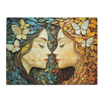 Two Woman  Glass Chopping Board