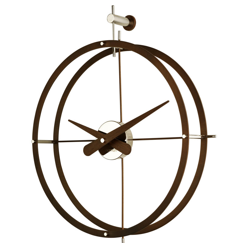 Horloge murale 2 points, Noyer