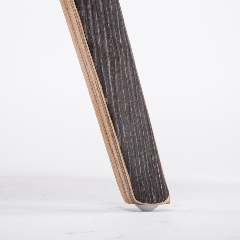 Chaise avec accoudoirs rembourrée Abubaker, Bleu, Chêne argenté, 2