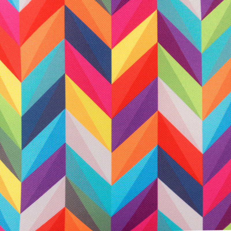 Herringbone Print Indoor-Outdoor Cushion, Multicolour
