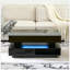 Table basse à plateau relevable avec compartiment caché, 2 tiroirs de rangement et lumières DEL réglables, mobilier de salon multifonctionnel moderne-671474407