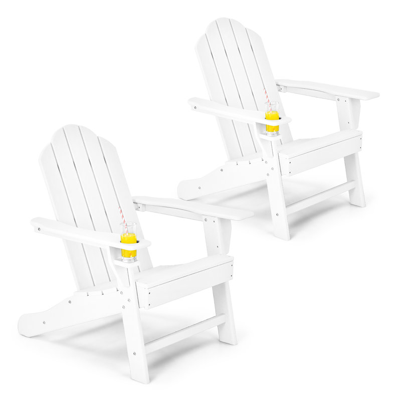 Otego Outdoor Adirondack Chair, White