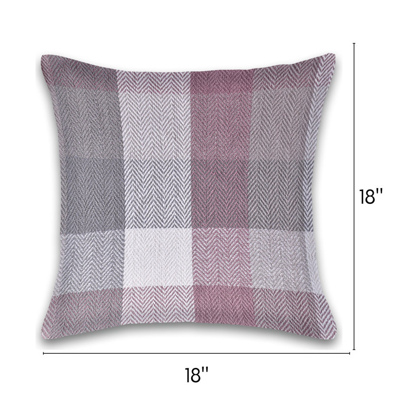  Square Cotton Pillow Cover & Insert, Purple