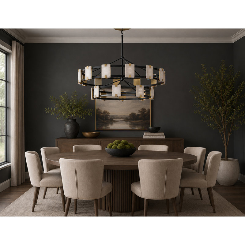 Dinah 20 - Light Dimmable LED Tiered Chandelier