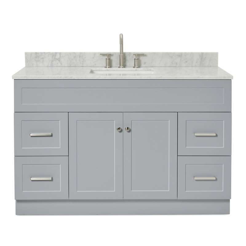 Ensemble de meuble-lavabo simple 55 po Partham, Gris