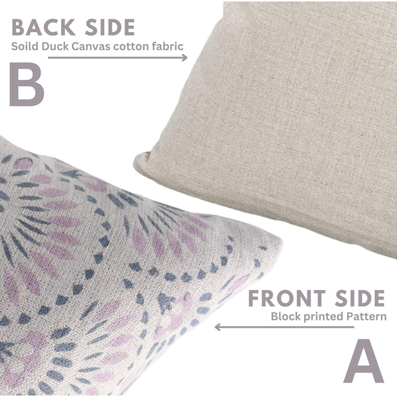 Housse de coussin Fab divine - Taie d'oreiller à imprimé traditionnel, Shubhaarambh, H 20 po x l 20 po