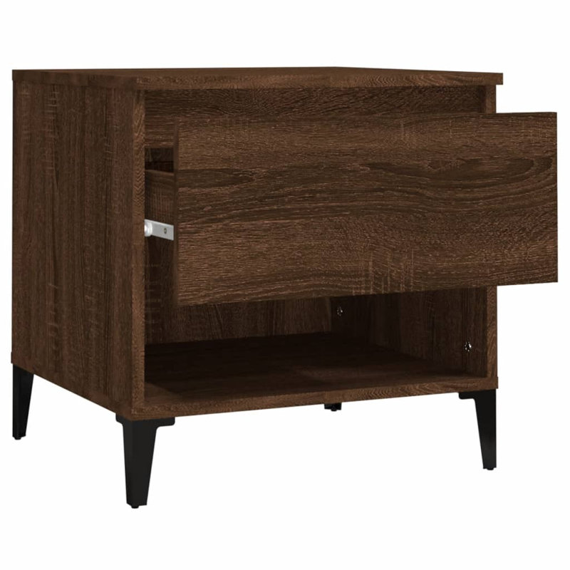 Leegan Side Table Set, Brown Oak