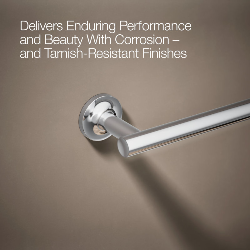 Purist 30" Wall Mounted Towel Bar, Polished Chrome, 1.88" H x 30" L x 3.25" D
