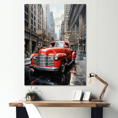 Laphonso " Red Pickup Truck Cityscape Hauler IV "