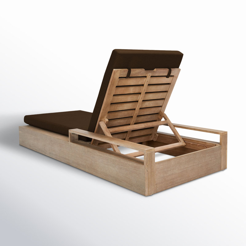 Lanai Outdoor Chaise Lounge, Dark Brown