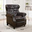 Fauteuil inclinable classique avec dossier capitonné à losanges