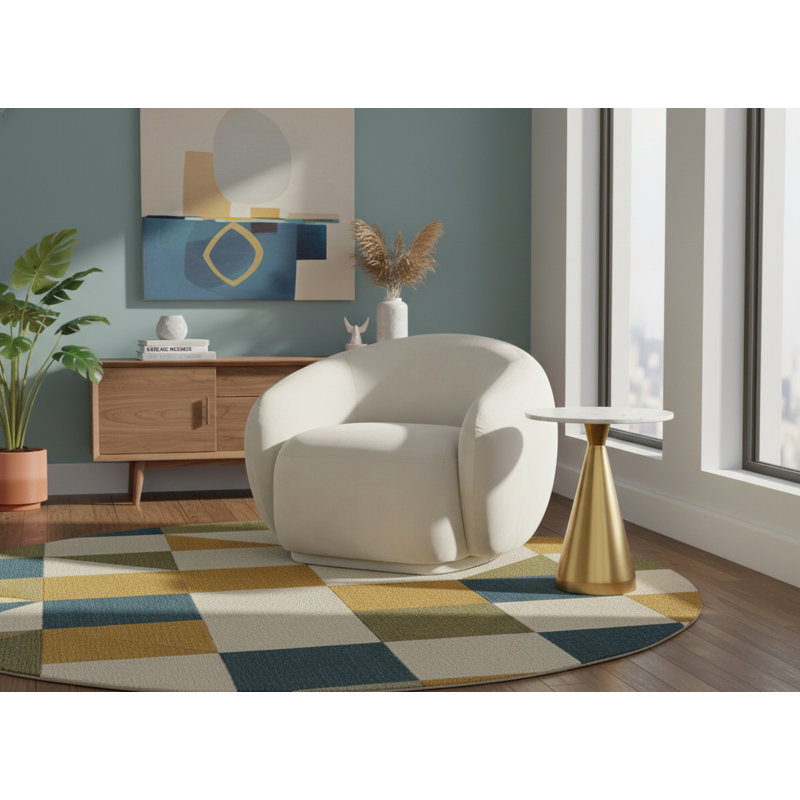 Chaise en velours Emery, Velours crème