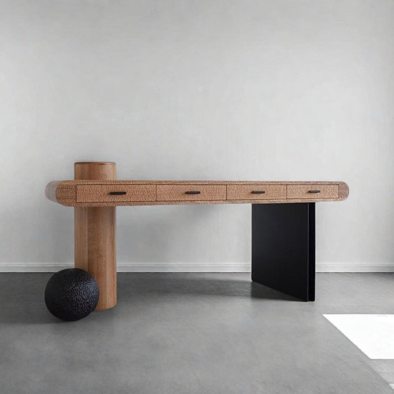 Retro Multifunctional Art Console Table, 35.43" H x 70.87" W x 15.75" D