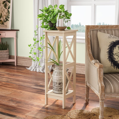 Eamon Solid Wood Plant Stand 2 Tier