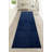 Custom Size Runner Rug Solid Color Navy Blue Medium Pile Slip Resistant by Feet-1300143383