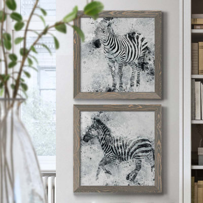 " Zebra I " 2 - Pieces Painting Print