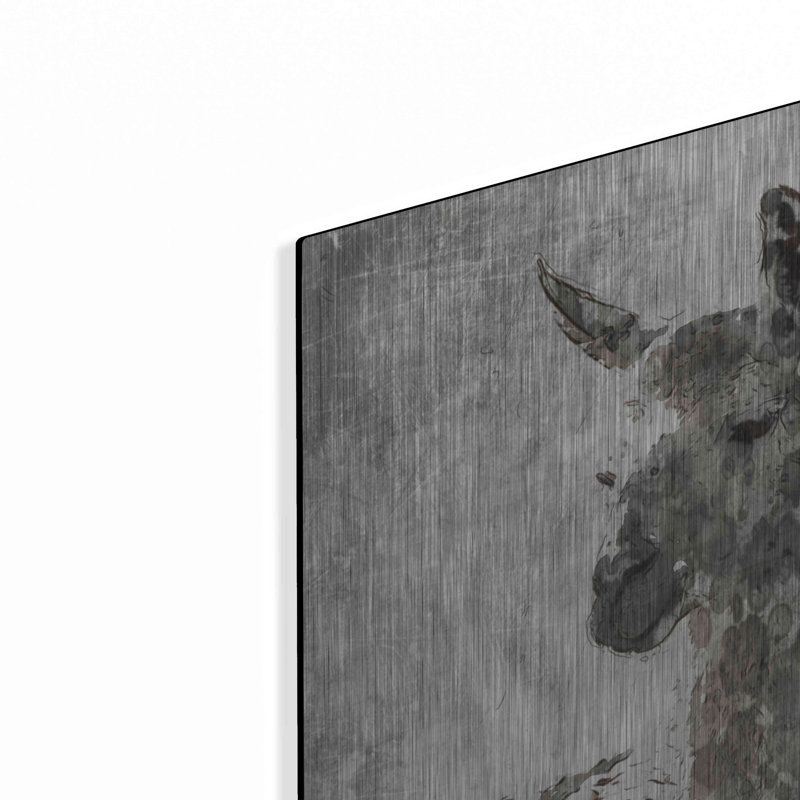 Luxe «Lama» par Irena Orlov, art mural en métal «Lama» par Irena Orlov, H 24 po x l 16 po