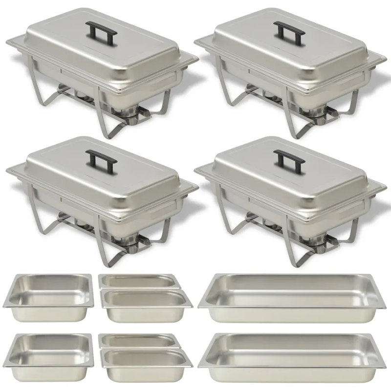 Stainless Steel 4 Piece Chafing Dish Set