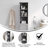 Vega Modern Freestanding Linen Tower with Shelves and Magnetic Close Door-95375552