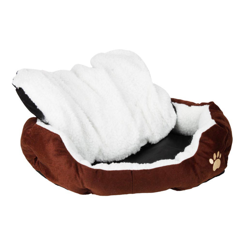 Willmar Cotton Pet Bed, Large (8.66" H x 21.65" W x 25.59" D), Coffee
