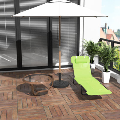 Chaise longue pliante Outsunny