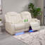 Ensemble de canapé inclinable électrique en cuir 2 pièces avec lumière DEL, station de charge sans fil, lampe de lecture et accoudoir de rangement-1372936960