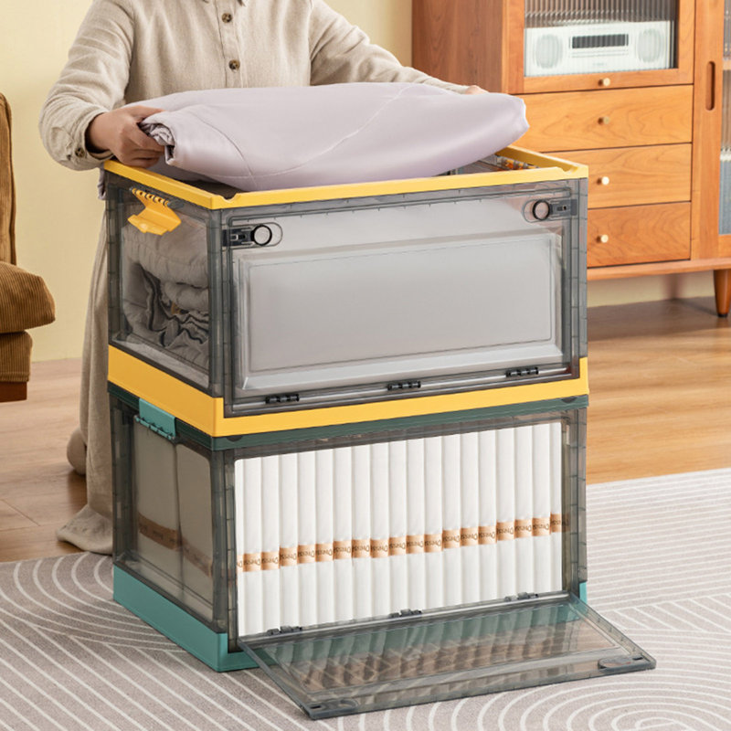 Boîte de rangement pour vêtements avec couvercle, Blanc