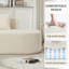 Canapé modulaire incurvé en L 110,2 po x 62 po avec 5 coussins, siège profond, mousse à mémoire de forme haute densité, sans assemblage - blanc-1869469348