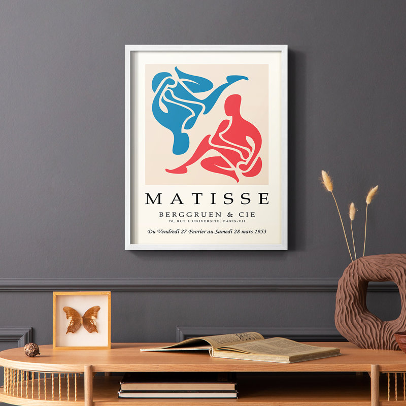 Matisse CXXVI Framed Print - Solid Wood, 28" H x 22" W, White