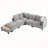 90" U-shaped Sectional Sofa Modular Sofa Couch with a Movable Ottoman , a Coffee Table with Hidden Charging Devices for Living Room-790414989