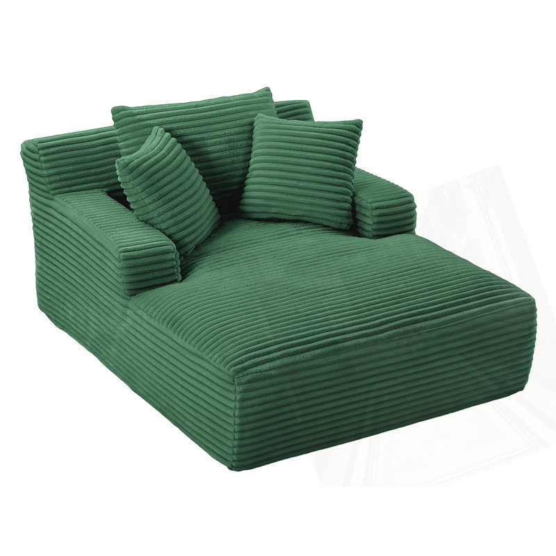 Canapé surdimensionné rembourré en velours côtelé moderne, Vert