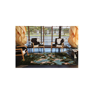 Black Pastel Patterned Woven Base Washable Rug