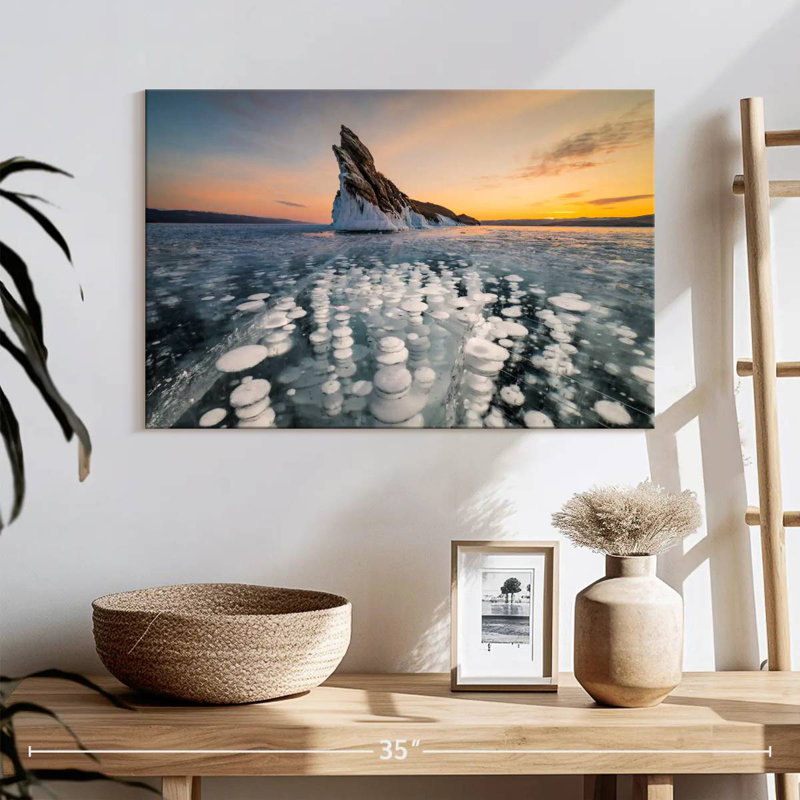 Lake Baikal Frozen Bubbles, 16" H x 24" W