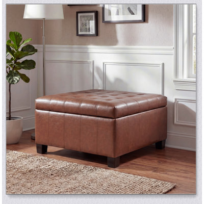 Repose-pieds avec rangement LightPU avec pieds en bois d'hévéa, plateau relevable spacieux pour le salon, la chambre à coucher et le vestibule, capacité de 300 lb