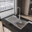 Évier de cuisine en acier inoxydable, lavabo simple sur pied en nickel brossé 32 po x 19 po, avec drain et crochet standard américain, LS-SSBR02