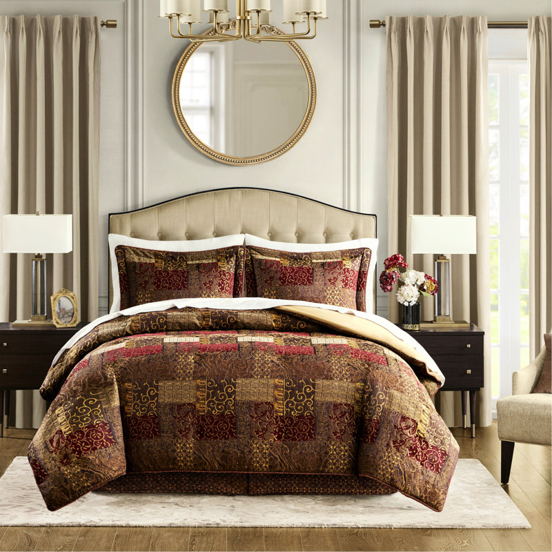 Édredon brun très grand avec un design élégant et une touche luxueuse