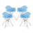 Modholic Eiffel Armchair With Steel Legs, Blue-2101798199-2118000265
