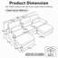 Canapé d'angle modulaire 3 places en chenille en forme de U avec 2 poufs-1626387004