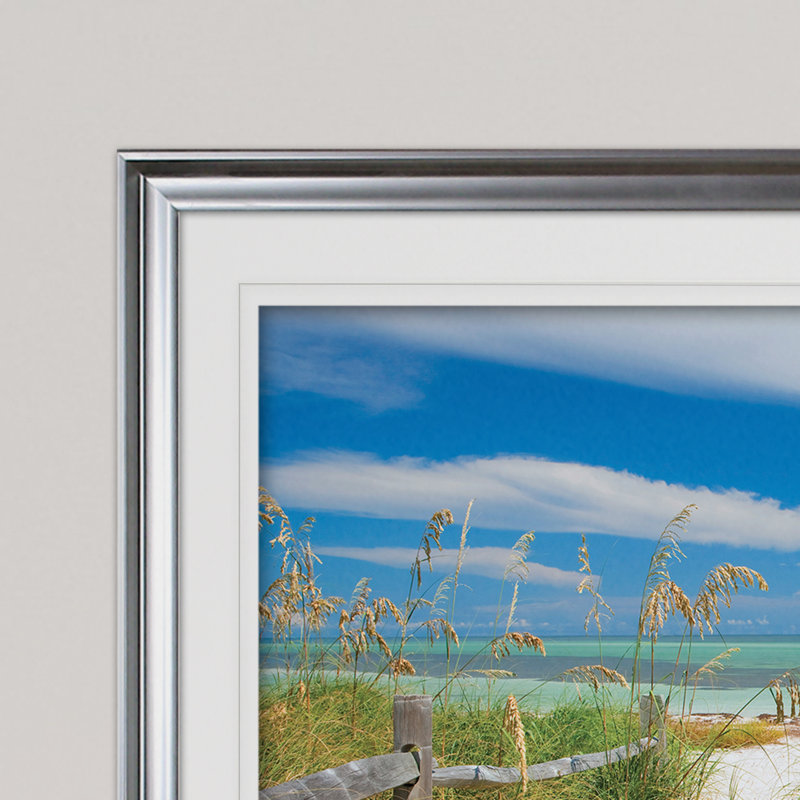 Secluded Keys - Single Picture Frame Print, Silver, 30" H x 40" W x 1.5" D