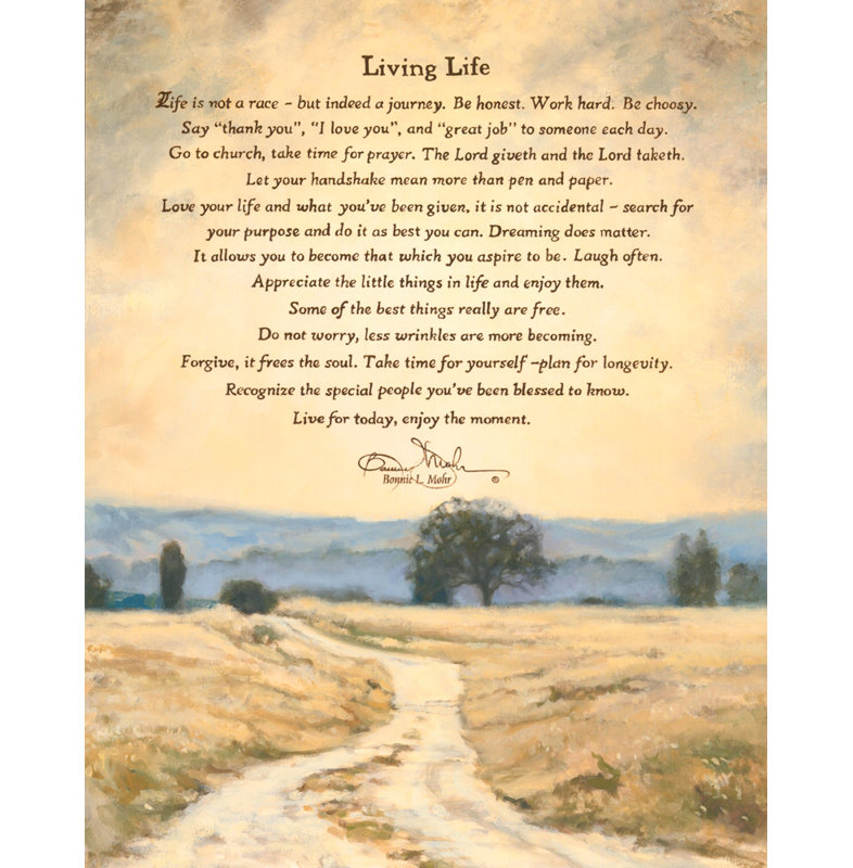 Living Life, 46" H x 36" W