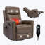 Fauteuil inclinable manuel en cuir véritable brun clair Camel avec fauteuil à bascule et pivotant pour le salon-429520162