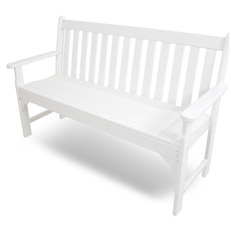 Banc de patio POLYWOOD Vineyard, H 35,25 po x l 60 po x P 24 po, Blanc