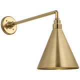 Thomas O'Brien, "Academy 17.5" Mack Barn Light in Matte Black with 9" Green Conical Savannah Shade