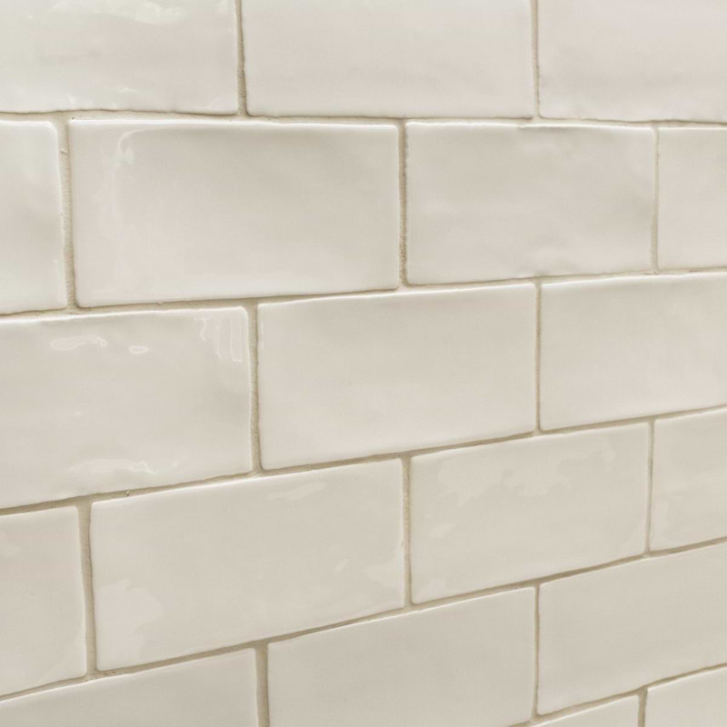 Lancaster 3x6 Polished Ceramic Subway Tile, Vanilla