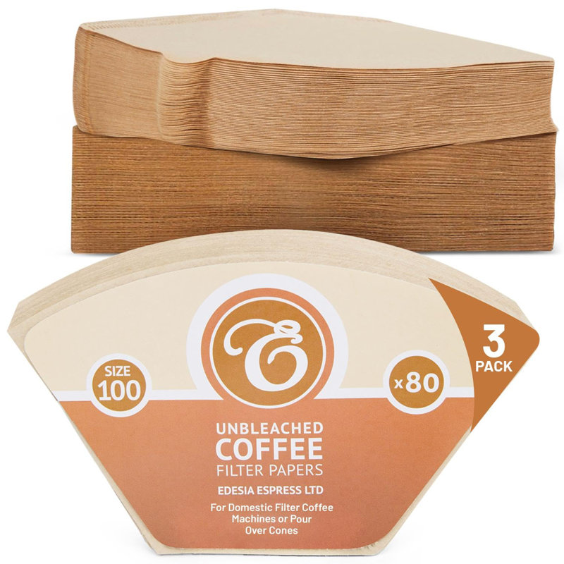 240 Size 100 Brown Coffee Filter Paper Cones