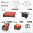 7-piece Outdoor Patio Furniture With Fire Pit,all-weather 7-person Pe Wicker Outdoor Conversation Set, Patio Couch Swivel Rocker Chairs For Backyard,poolside,deck-1041417034